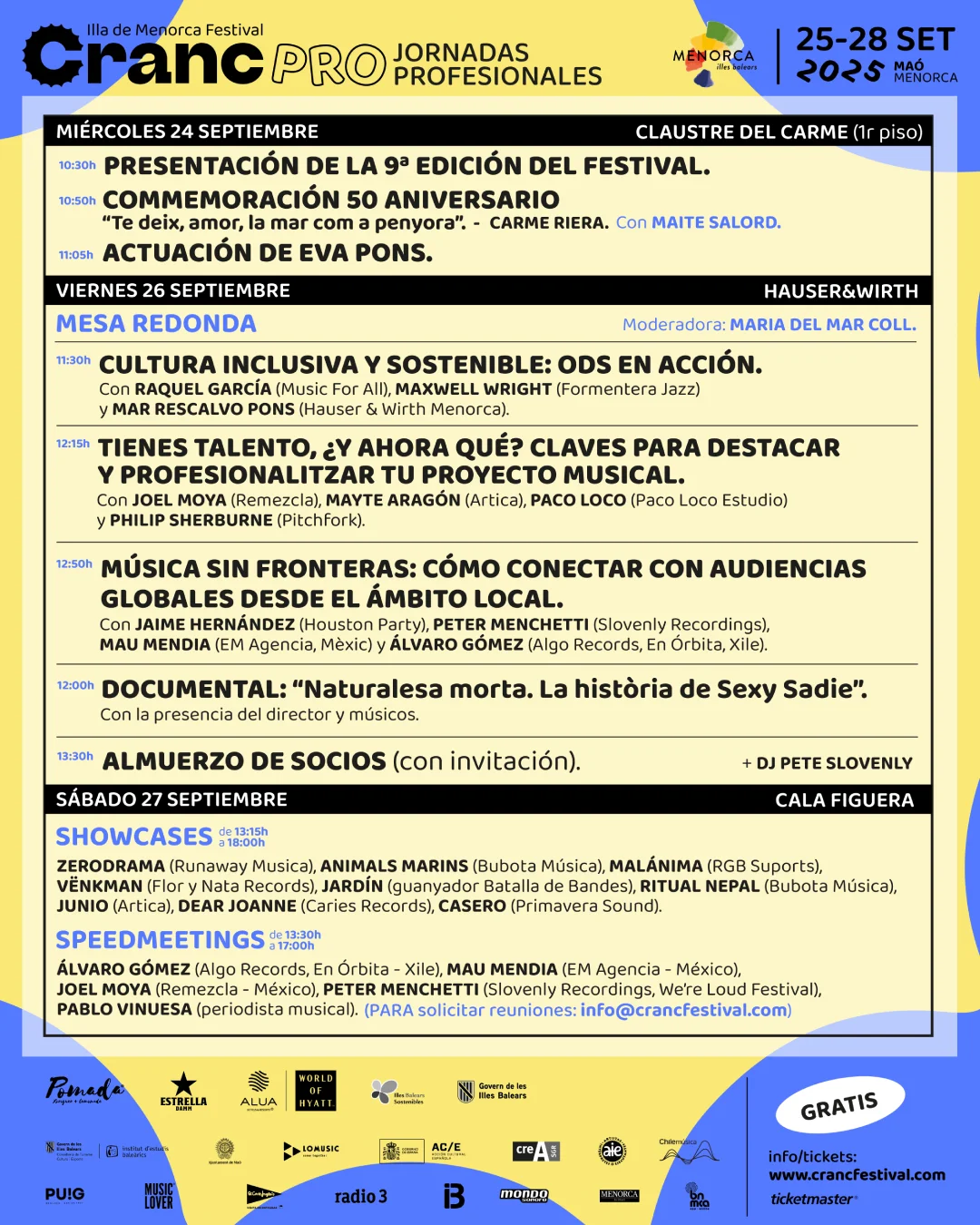 Cranc PRO Cartel Cranc PRO - Illa de Menorca Festival 2025
