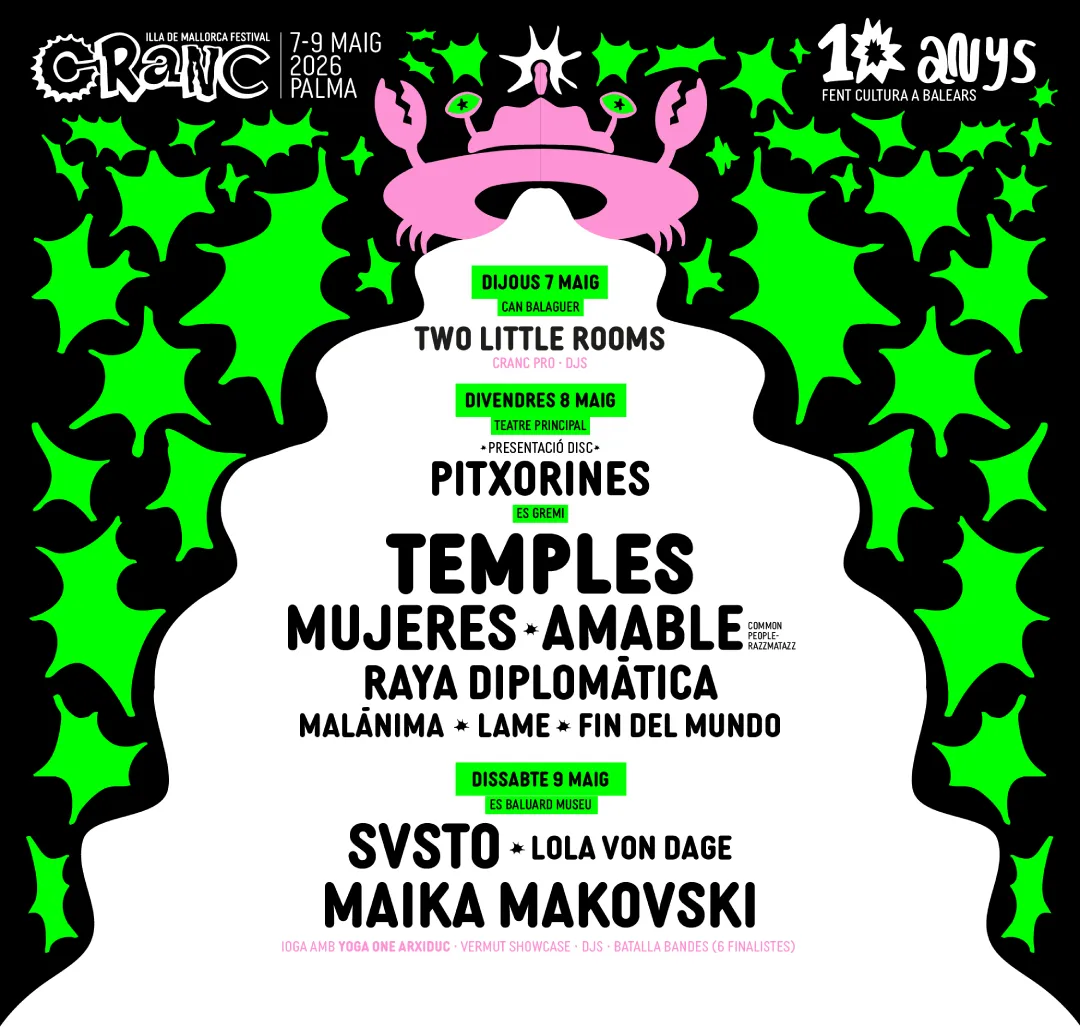 Cranc Illa de Mallorca Festival 2026 - Primer anuncio